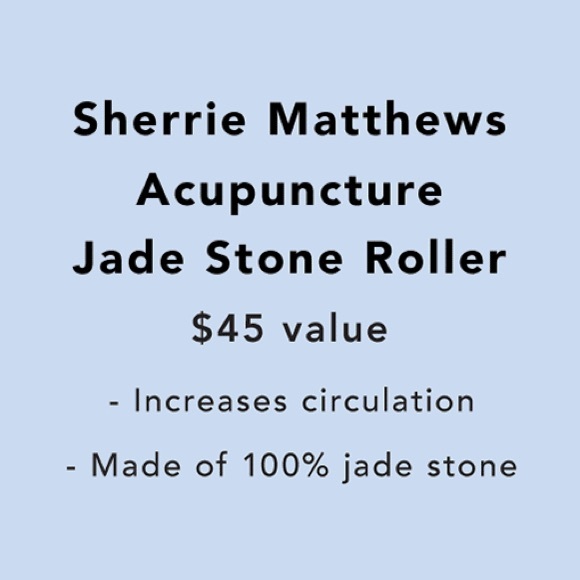 🆕 Sherrie Matthews Acupuncture Jade Stone Roller - Picture 3 of 4